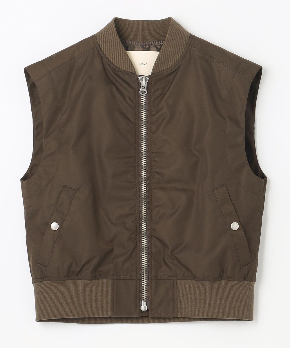 NAVE 【Nave　洗える】リサイクルツイル ノースリーブブルゾン 