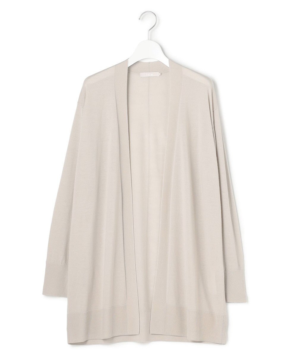 ICB L 【洗える】コンパクトファインウール ロングカーディガン 