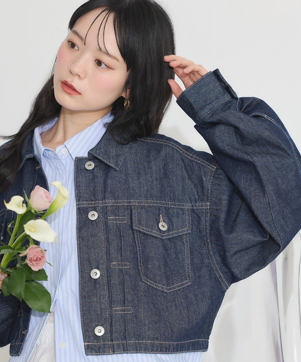 earth music&ecology ショートデニムジャケット 