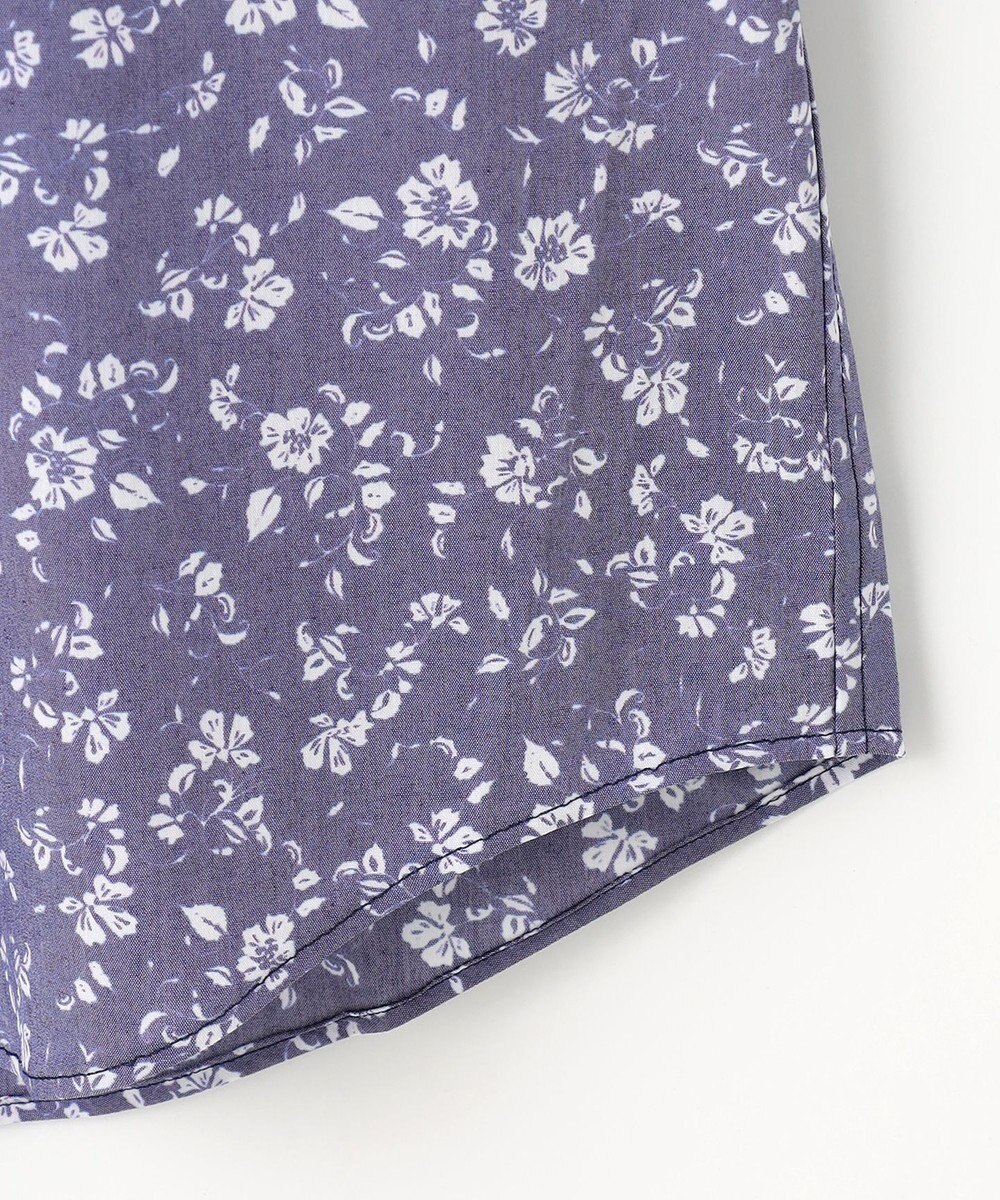 JOSEPH ABBOUD 【洗える】フラワーモチーフストレッチ シャツ 