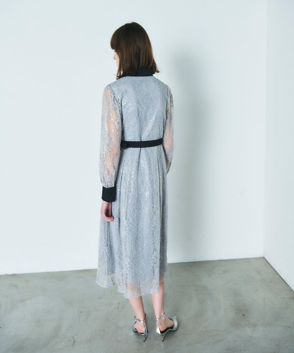 GRACE CONTINENTAL レーススパンコールワンピース 