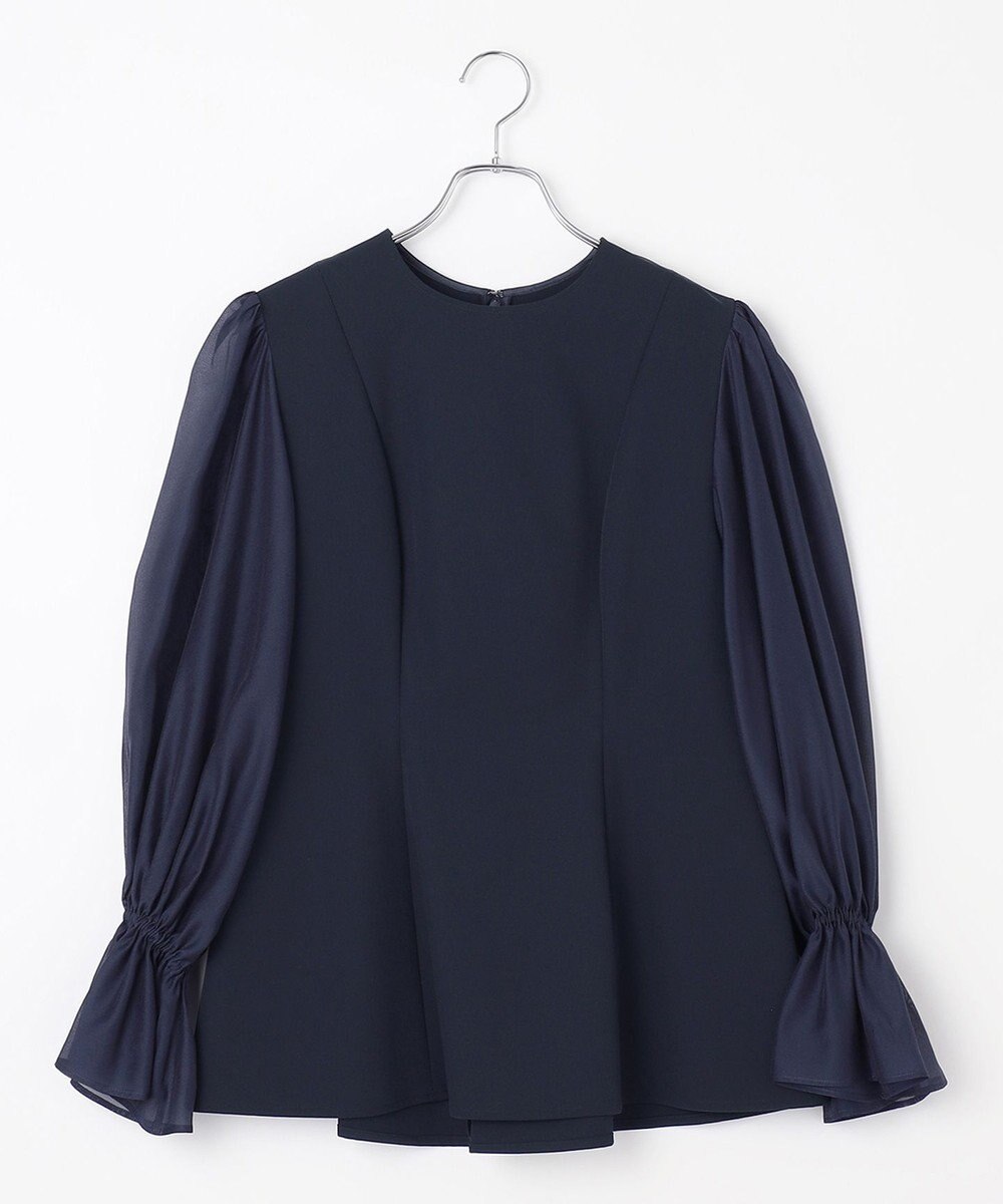 #Newans シアースリーブブラウス 