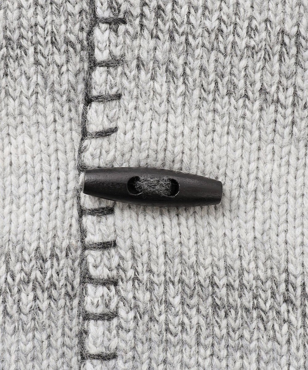 JOSEPH ABBOUD 【キングサイズ・インポート素材/アルパカブレンド/軽い】アルパカブレンドかすりボーダー ニット ジャケット 