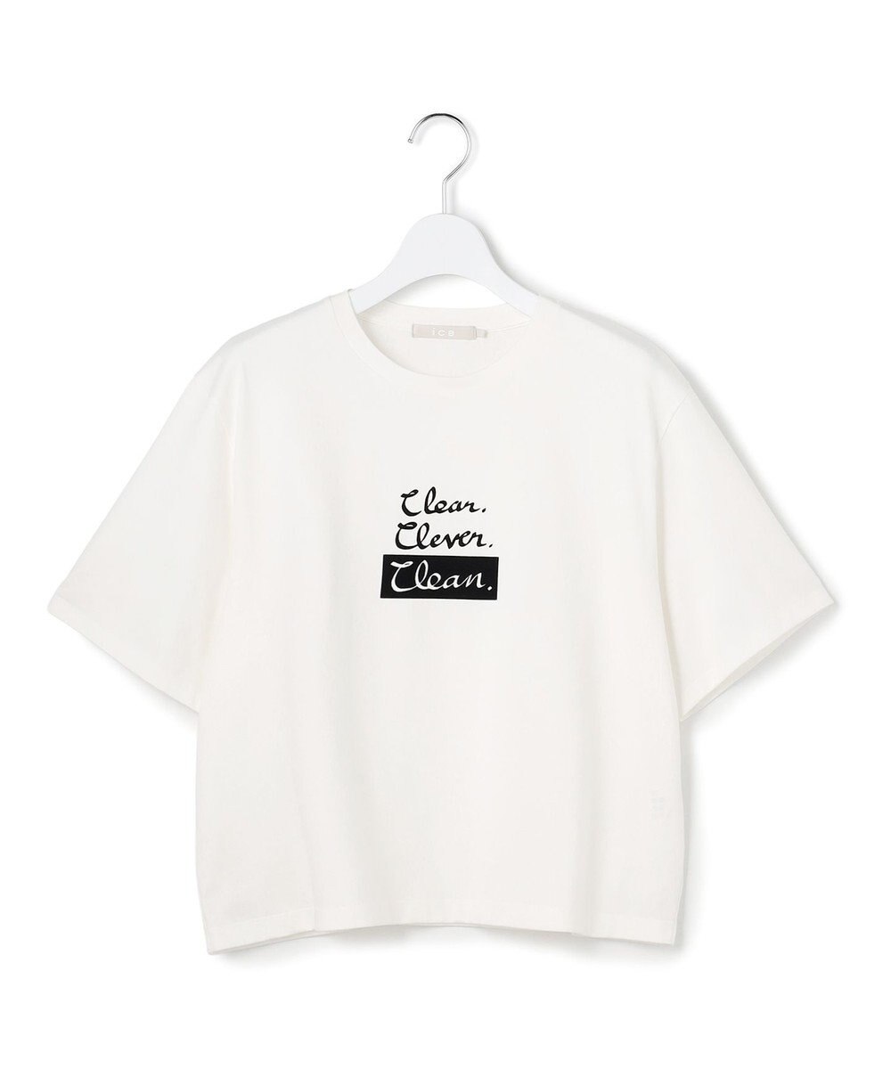 ICB クロップド ロゴTEE（レタードプリント） 