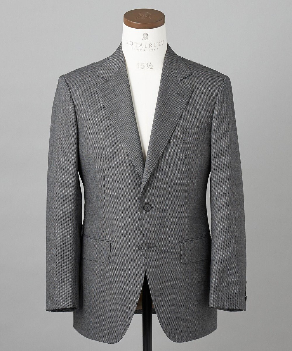 GOTAIRIKU 横に伸びる【TasmaniaWool/タマニアウール】ストレッチ スーツ（グレー） 