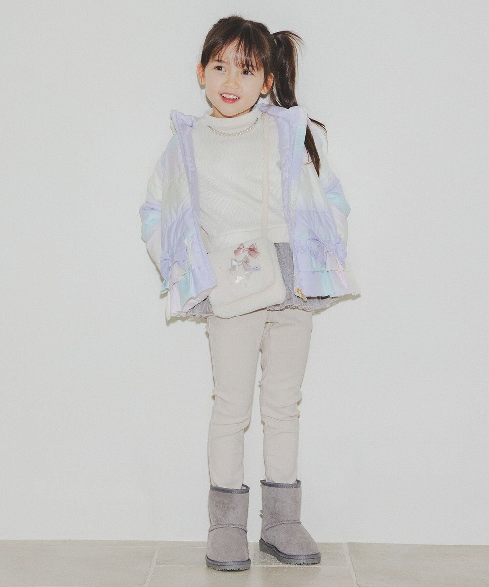 ANY KIDS 【洗濯機OK】中綿リボンコート 