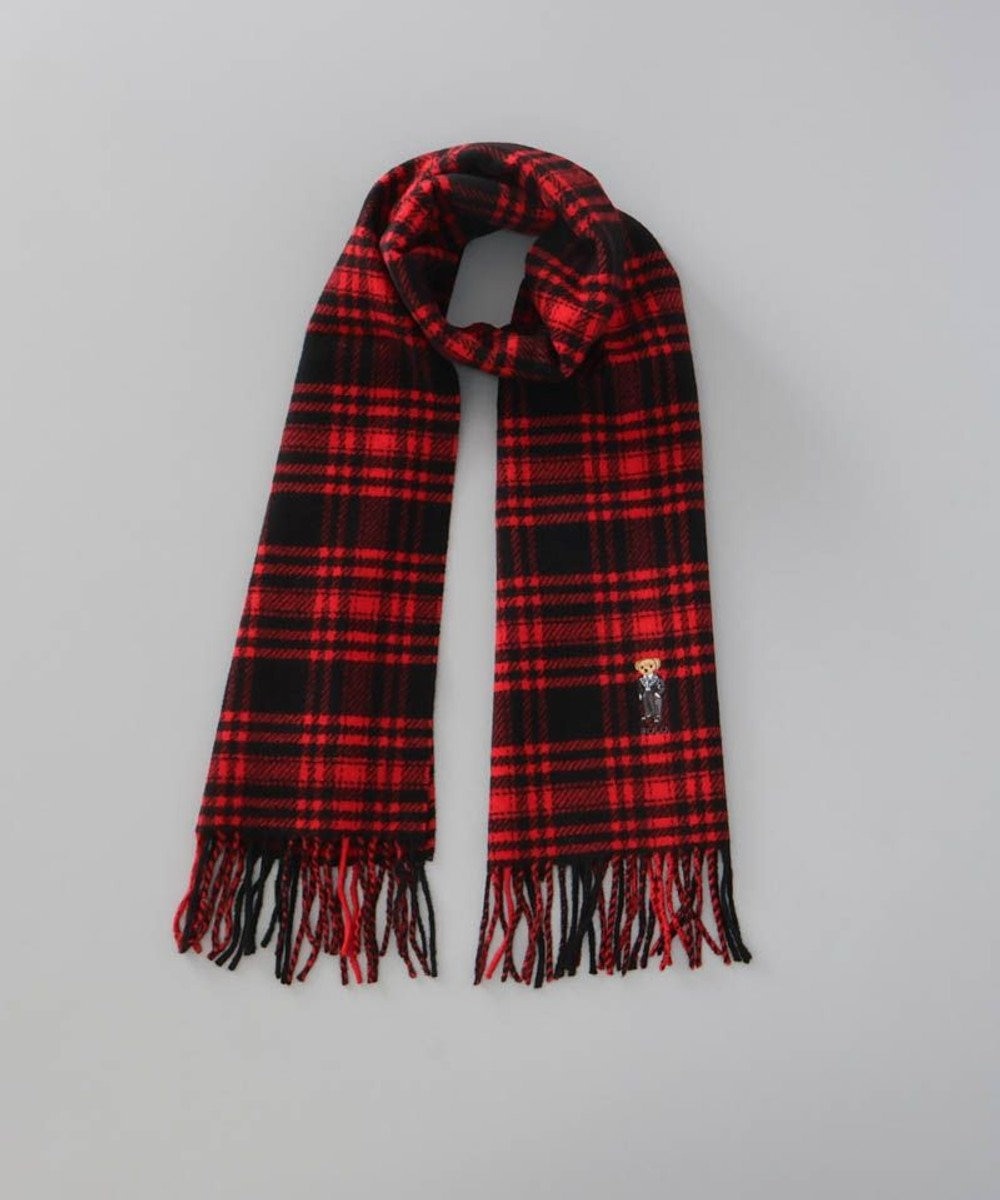 AURORA 【 POLO RALPH LAUREN（ポロ ラルフ ローレン） 】 Polo ベア　フリンジ　ウールスカーフ 