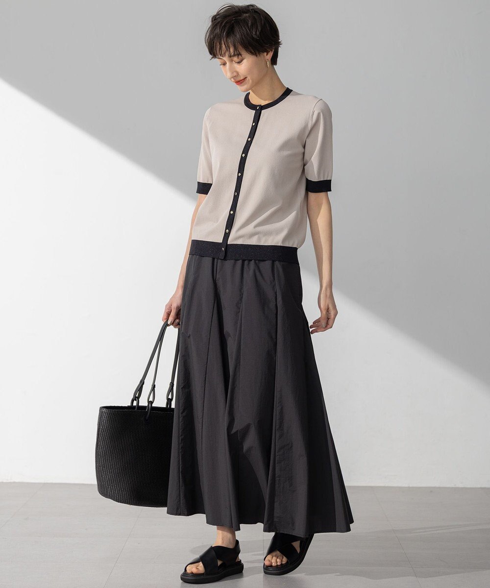 23区 S 【WEB&一部店舗限定/洗える】レーヨンポリエステルストレッチ 半袖 カーディガン 