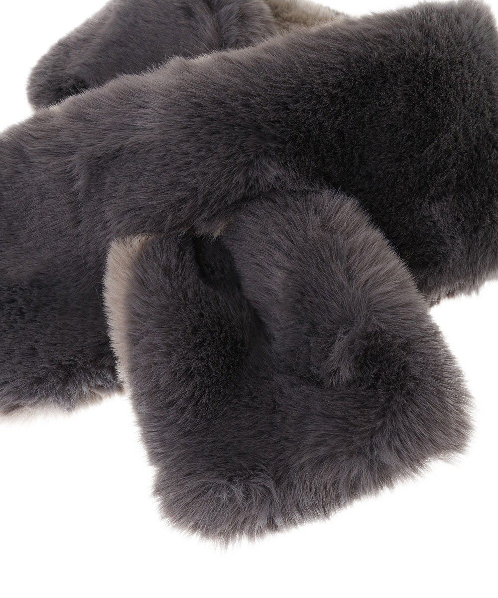 Green Parks リバーシブルフェイクファーティペット 