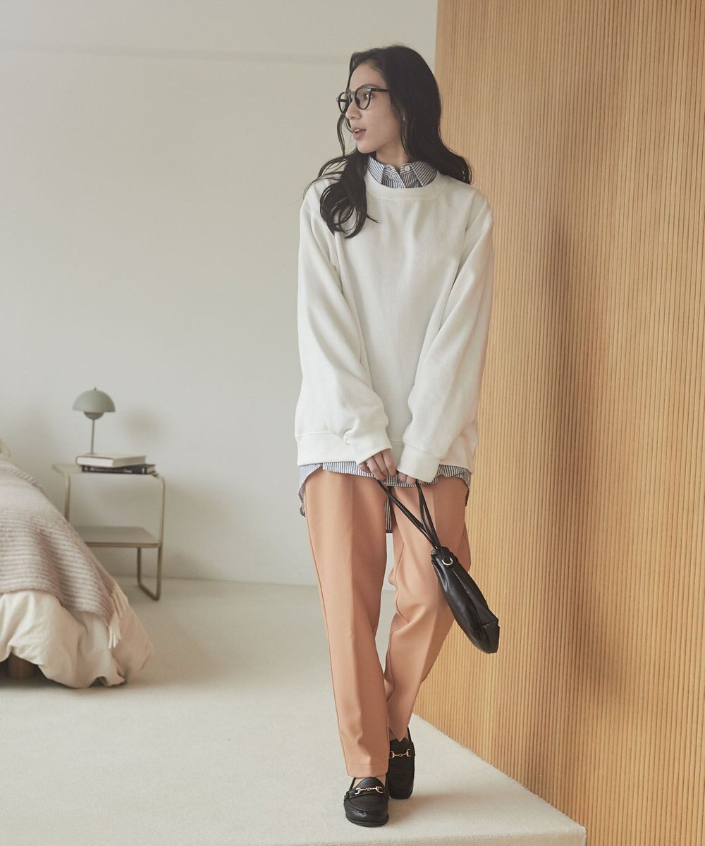 WEGO 【ユニセックス着用ITEM/裏起毛】リラックスフィットスウェットプルオーバー 