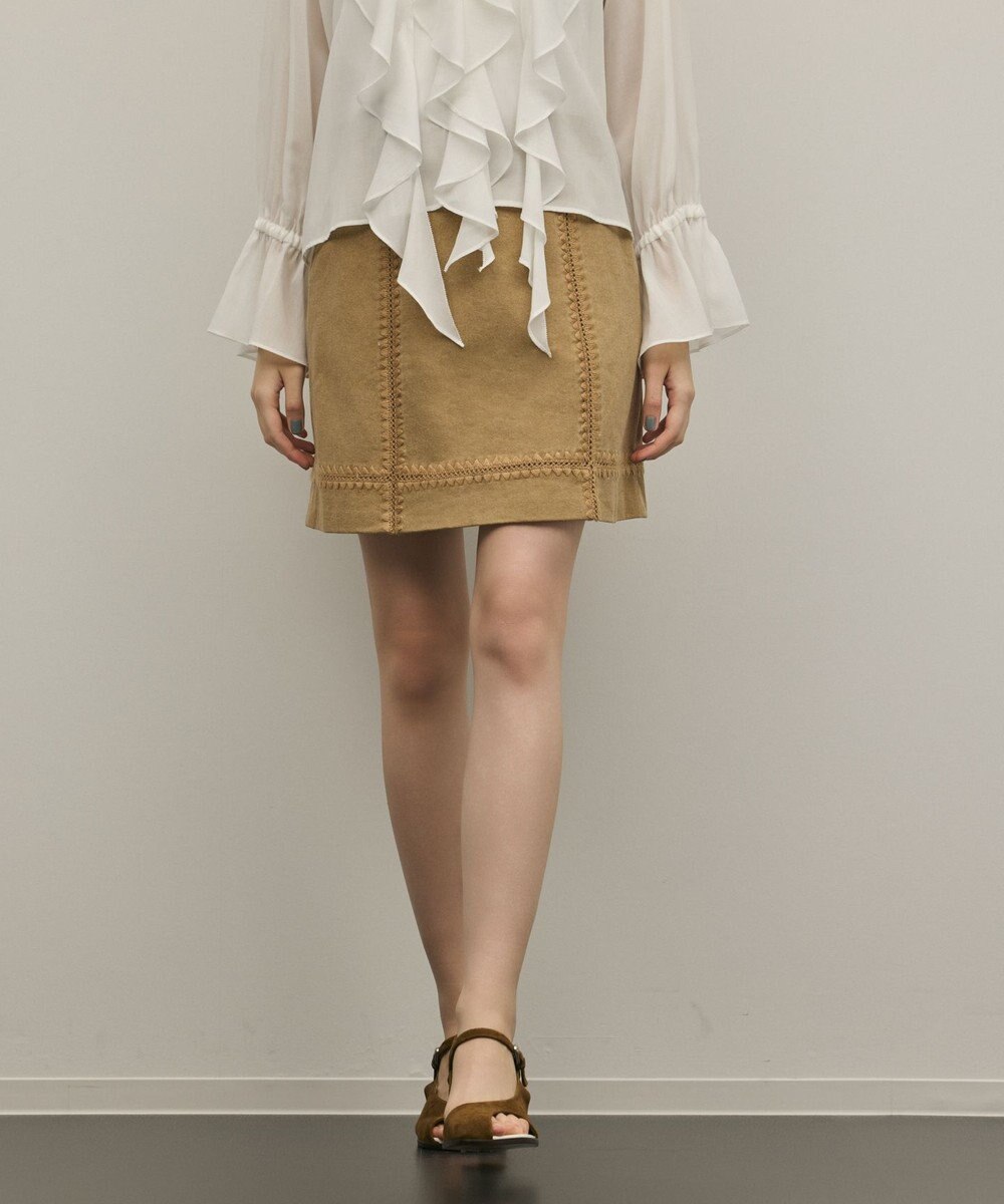 GRACE CONTINENTAL ラインembミニスカート 