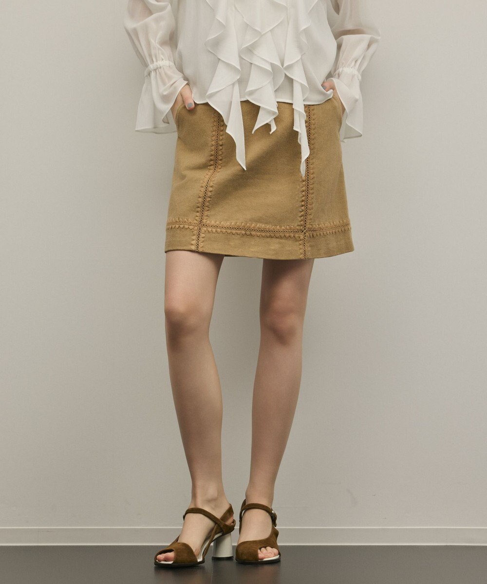 GRACE CONTINENTAL ラインembミニスカート 