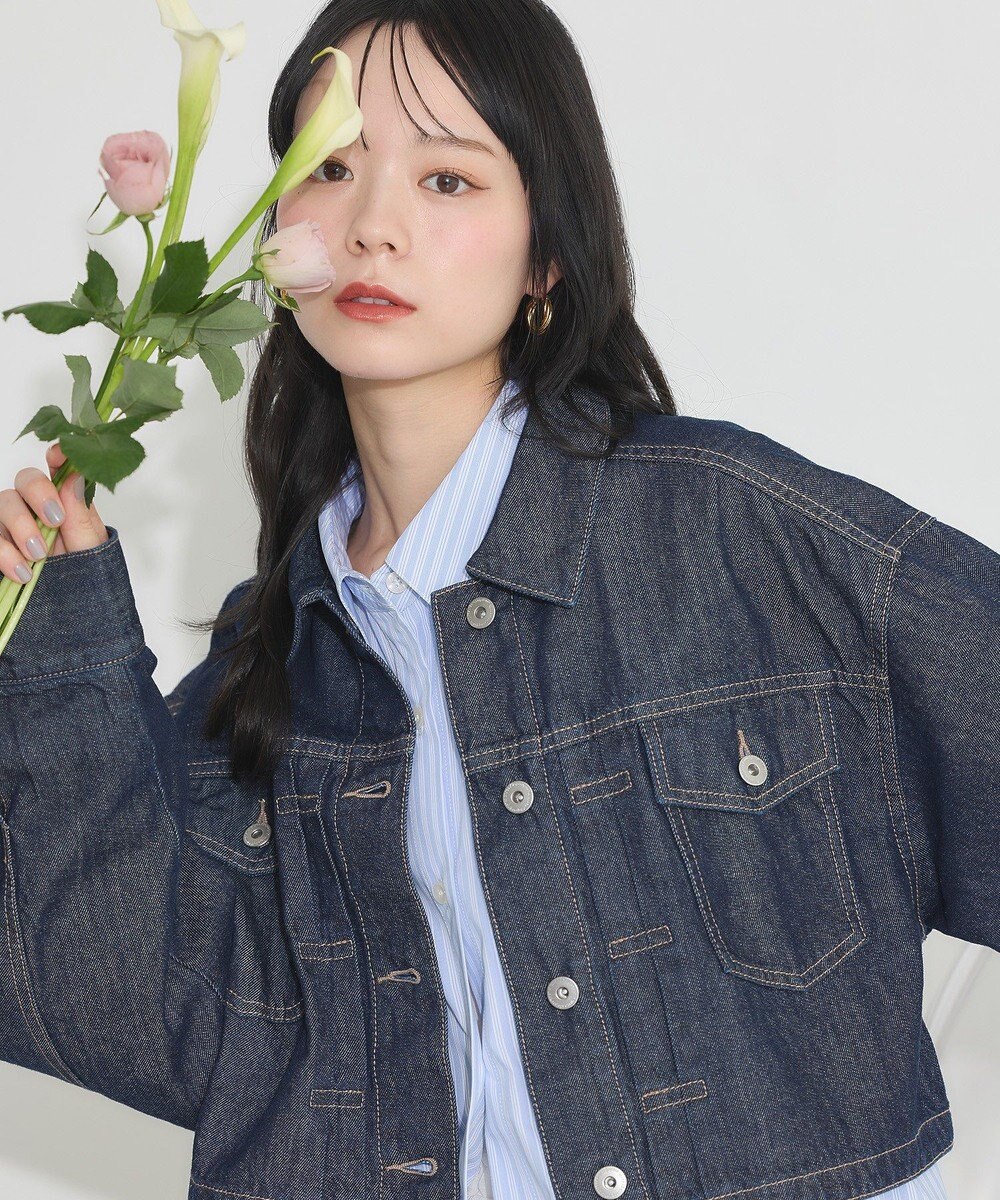 earth music&ecology ショートデニムジャケット 