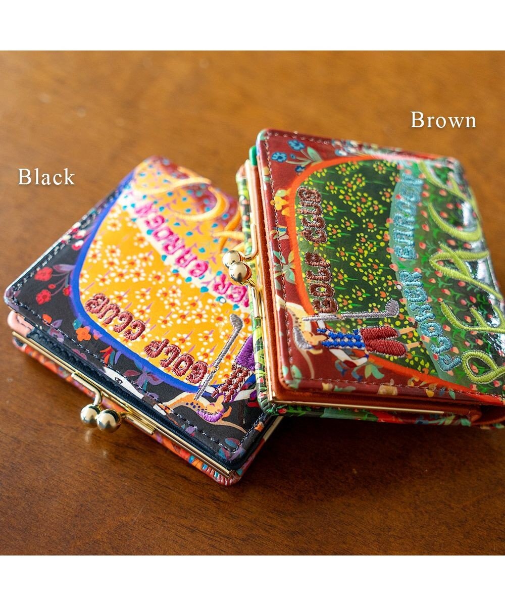 tsumori chisato CARRY ガーデンゴルフクラブ がま口 ミニ財布 2つ折り財布 