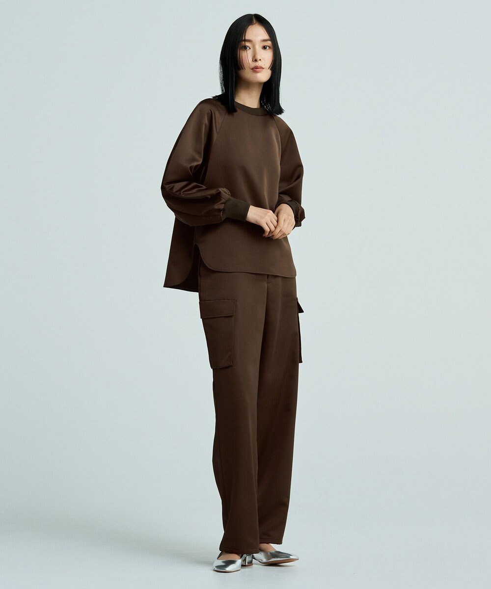 uncrave 【洗濯機洗い可】サテン ブラウス（uncrave WHITE） 