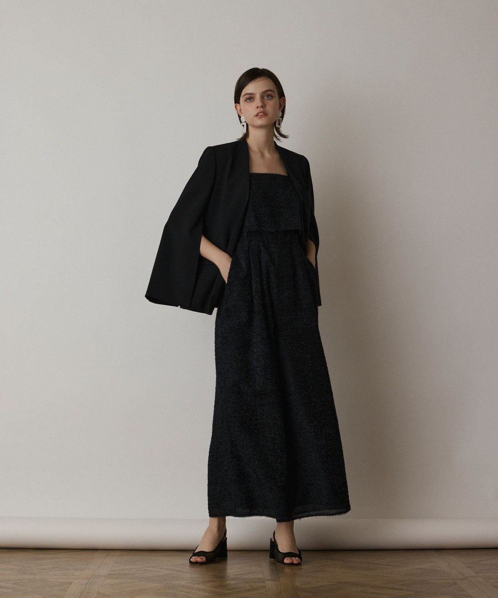 GRACE CONTINENTAL ダブルクロスノーカラージャケット 