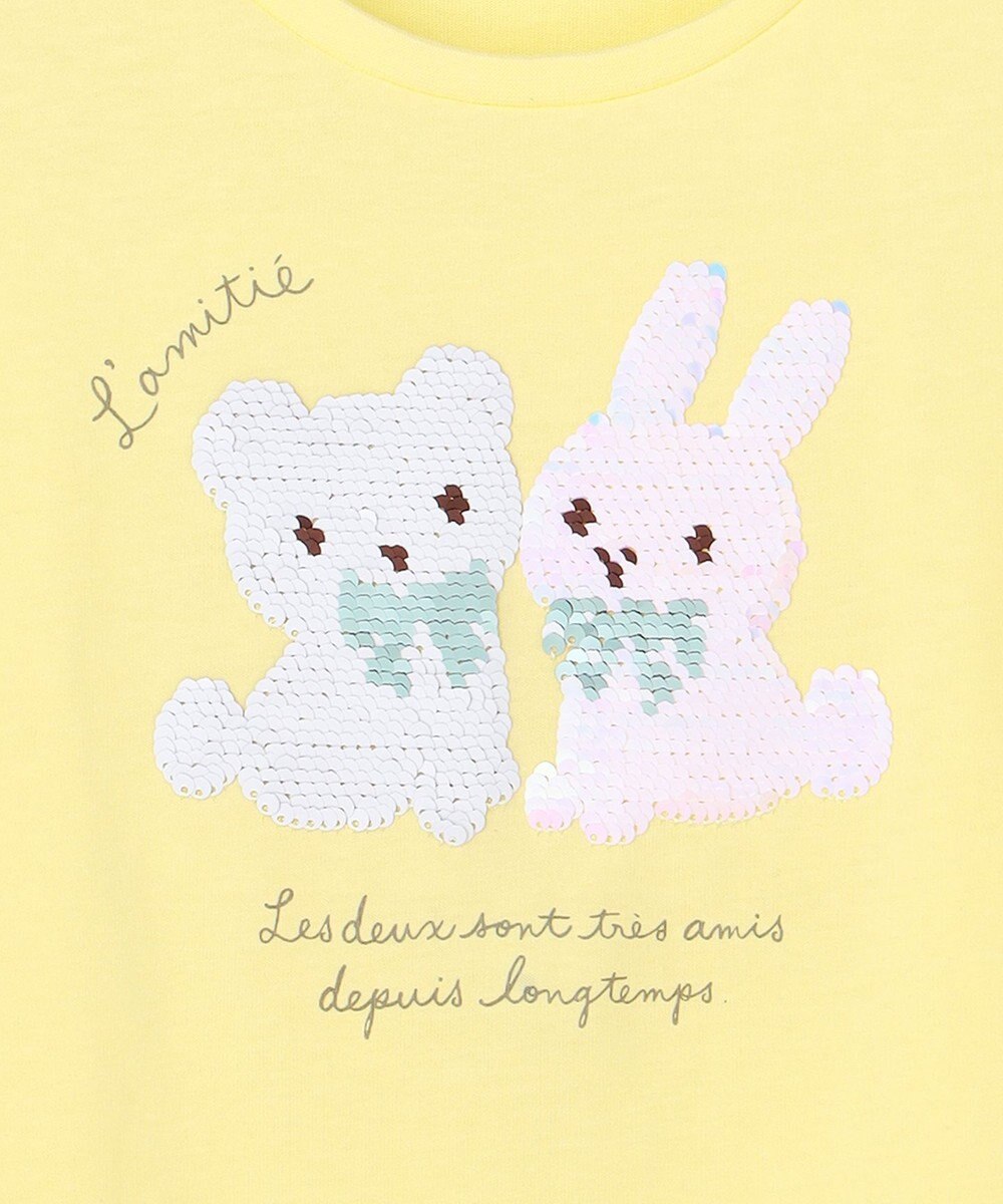 ANY KIDS 【綿100%】ドロップショルダーミラクルスパンコールTシャツ 