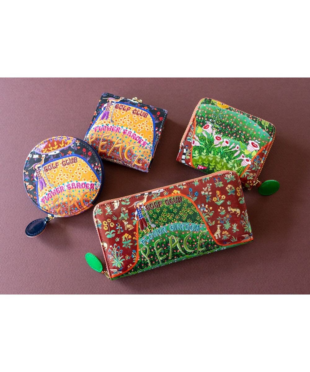 tsumori chisato CARRY ガーデンゴルフクラブ がま口 ミニ財布 2つ折り財布 