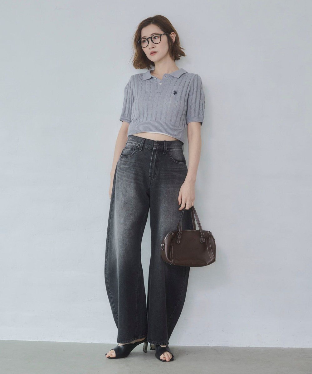 WEGO ワイドカーブデニムパンツ 