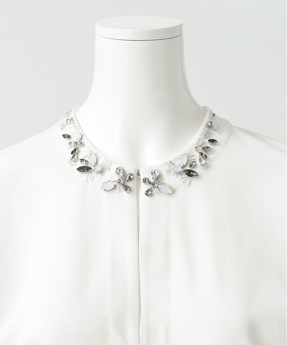 23区 【R(アール)】ブライトニット ネックビジューカーディガン 