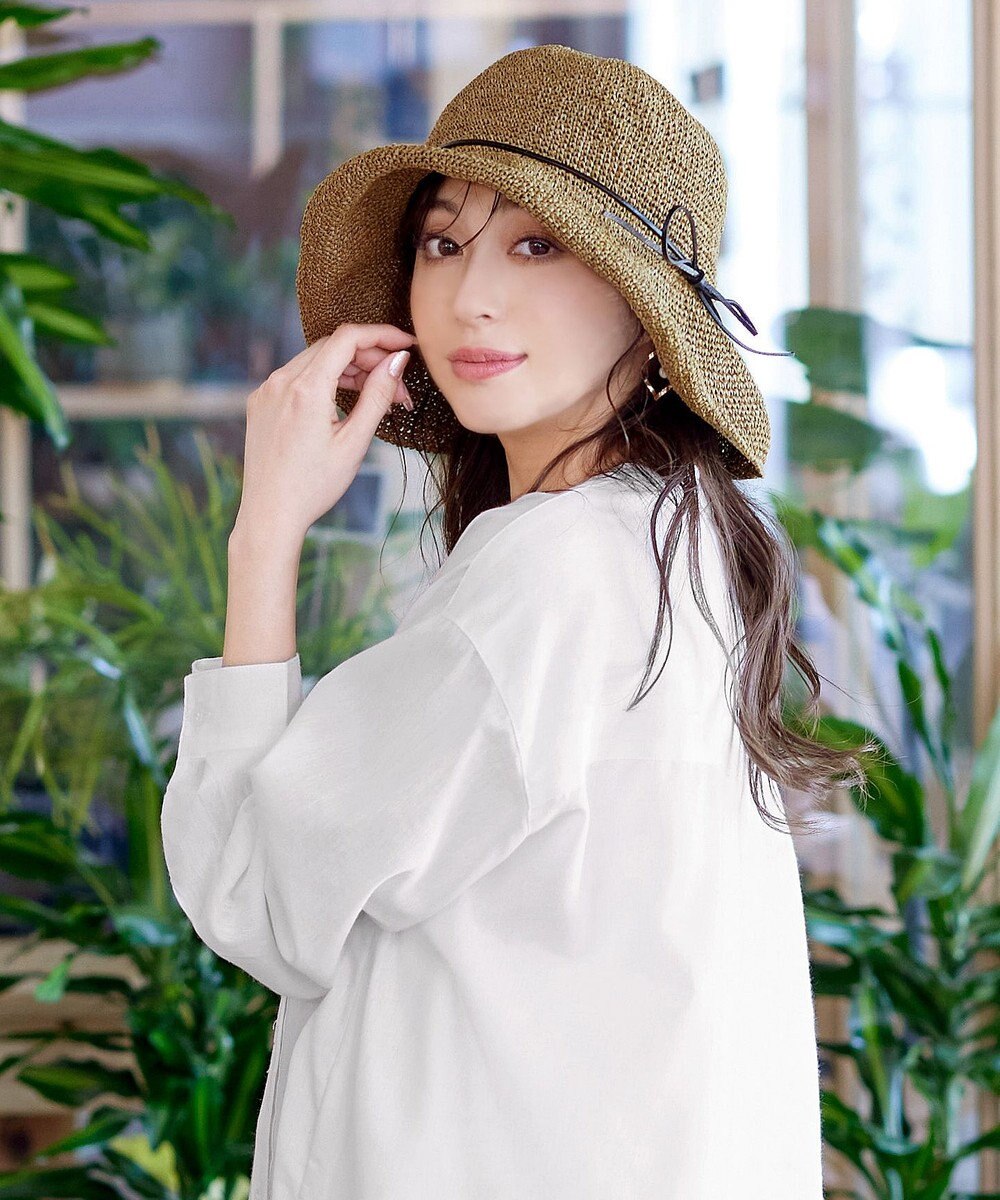 Tiaclasse ナチュラルな風合いのアンダリミックスクロシェハット 