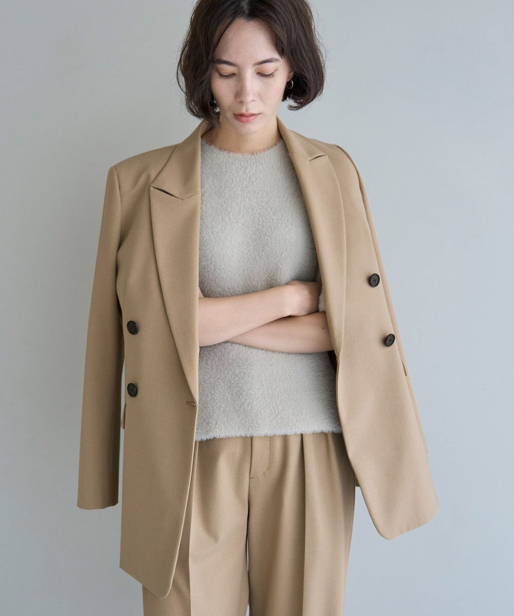 UNFILO L ナイロンシャギー  ハーフスリーブ プルオーバー 