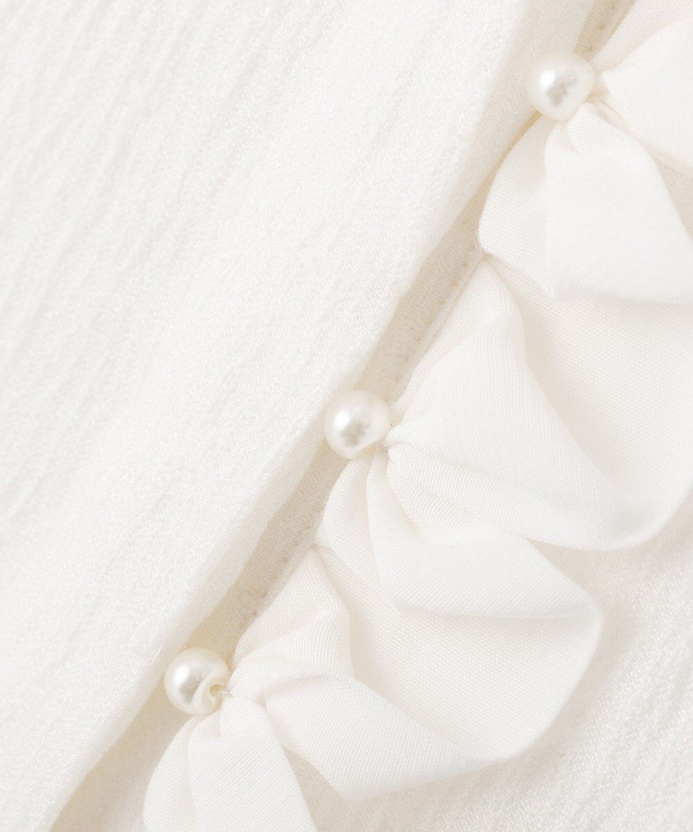 YECCA VECCA パールジャガードペプラムブラウス 