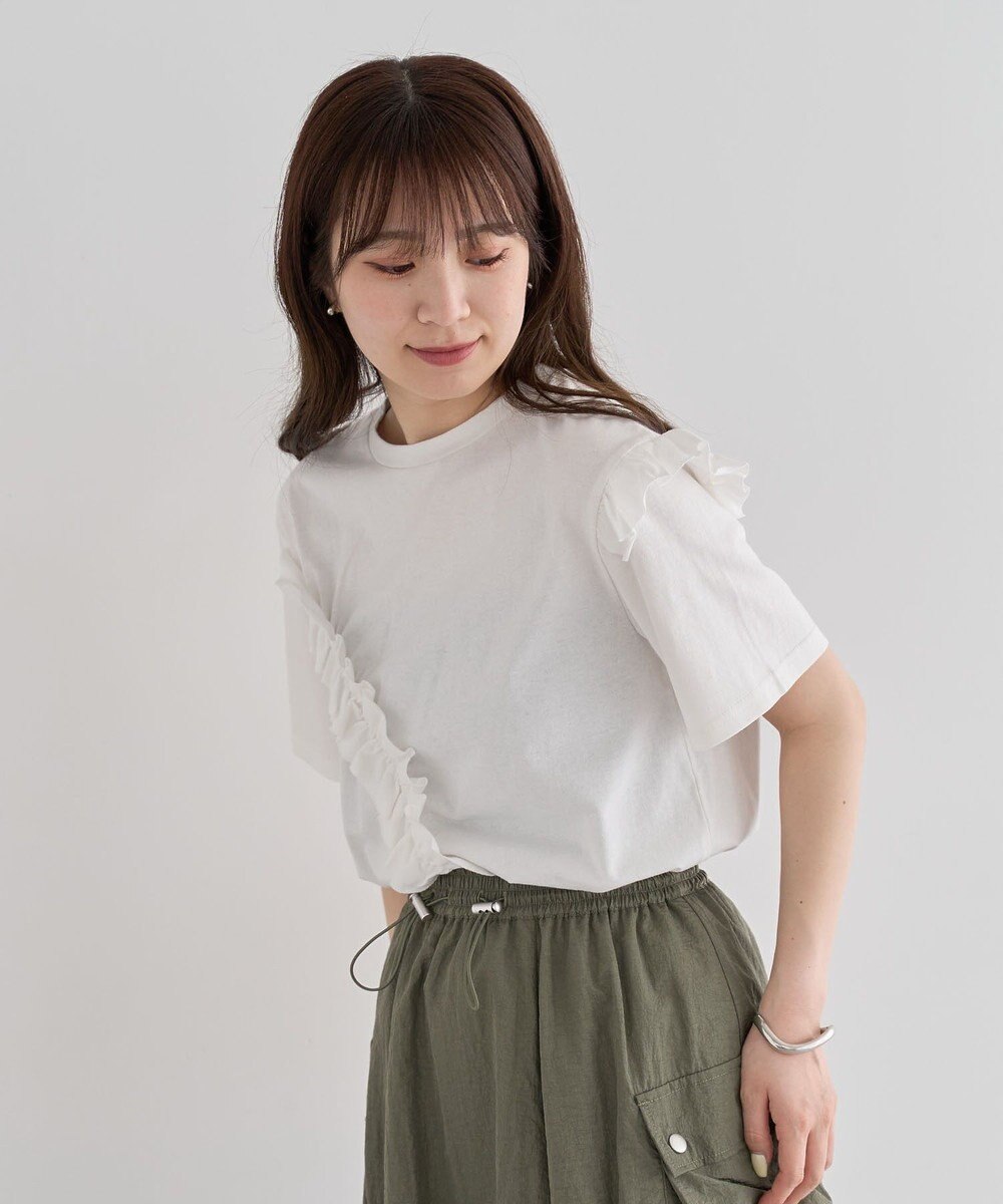 Green Parks ・Ｐｅｔｉｔ　Ｆｌｅｕｒ　アシンメトリーフリルＴＥＥ 