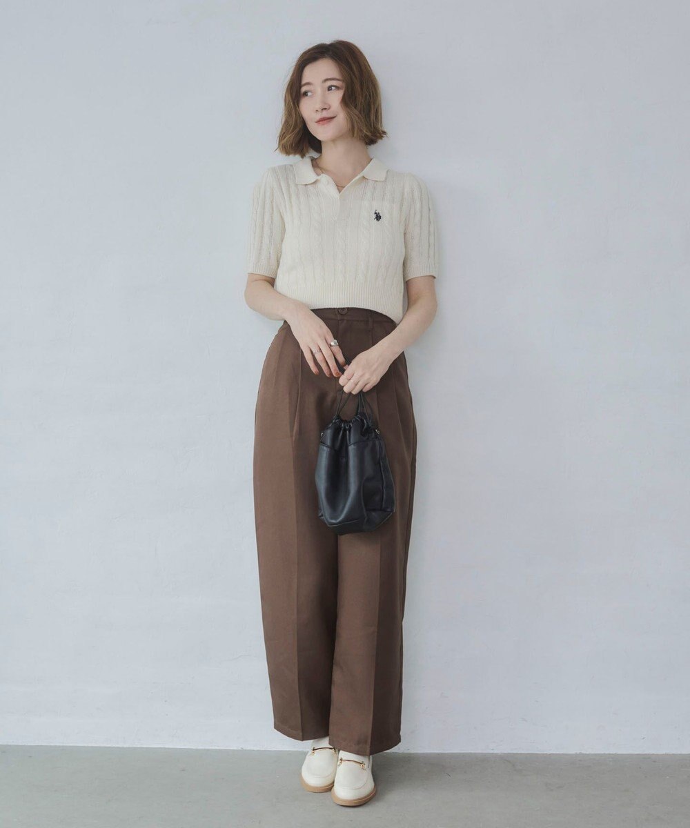 WEGO 別注USPOLO　ケーブルニットポロ 