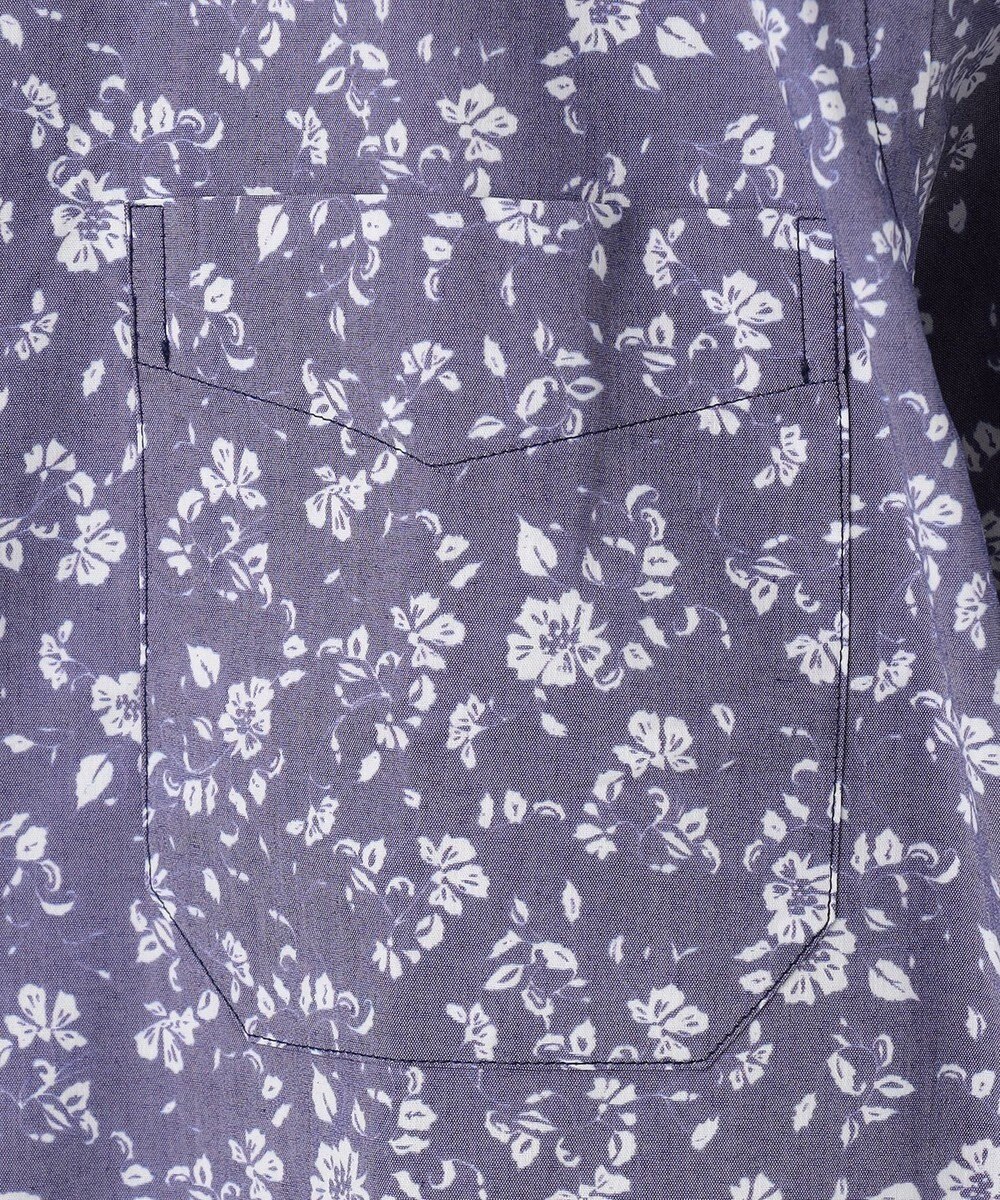 JOSEPH ABBOUD 【洗える】フラワーモチーフストレッチ シャツ 