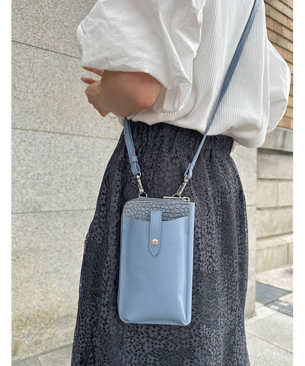 LA BAGAGERIE 【MONICA】バイカラー スマホショルダー 