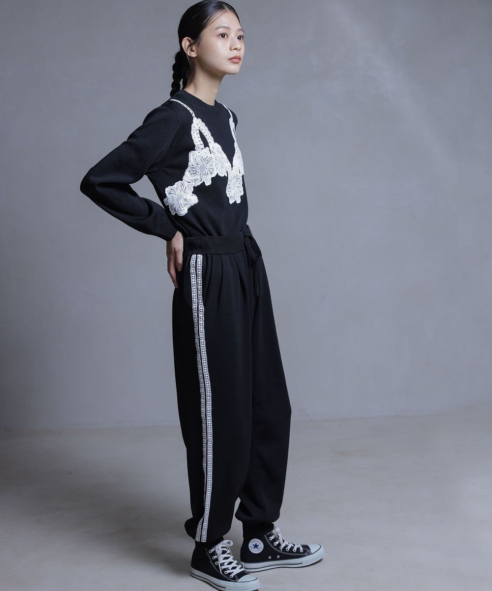 組曲 S 【組曲×setsuko sagittaire】レーシートラック プルニット 