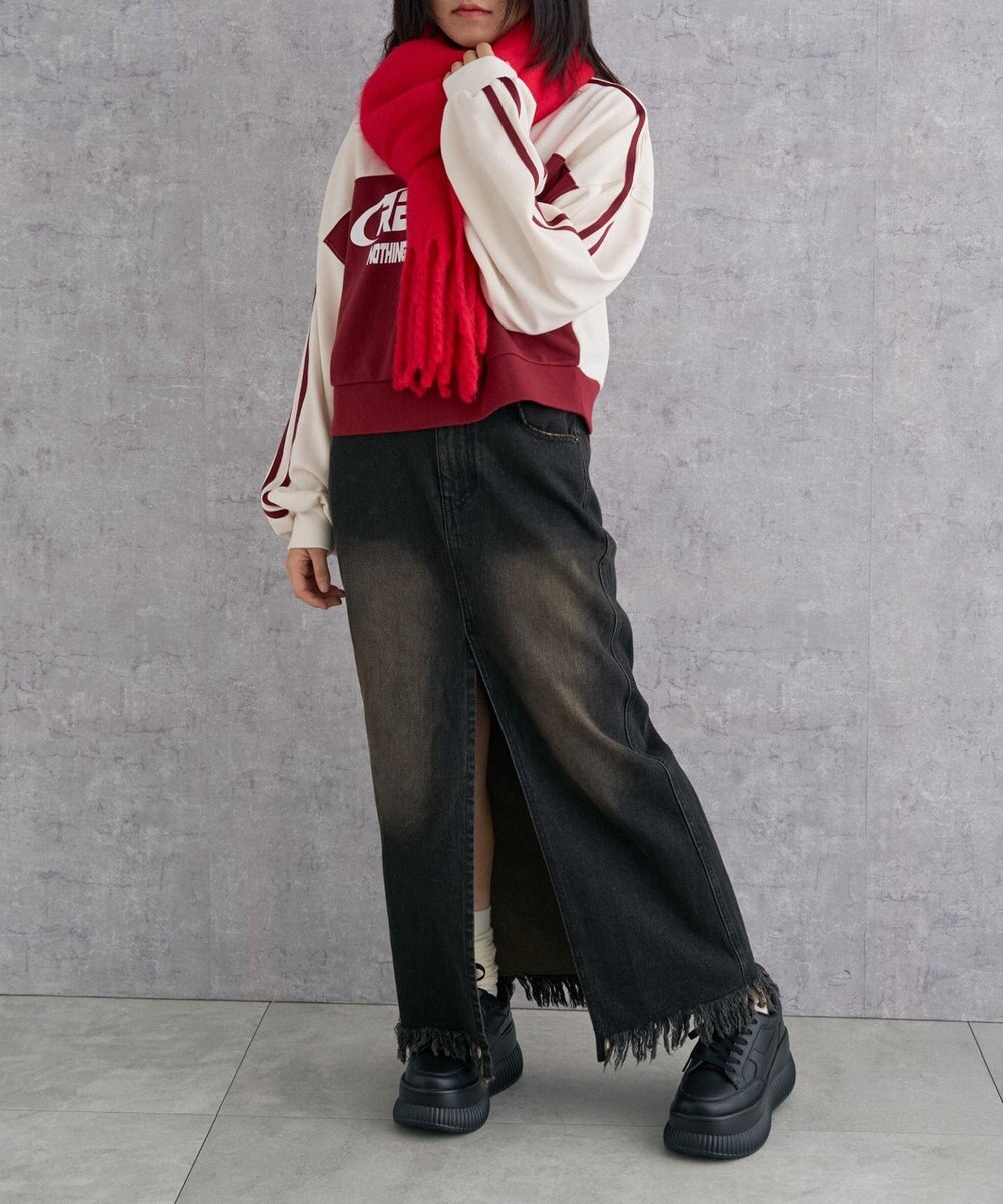 WEGO 【ユニセックス着用ITEM】ワイドフリンジストール 