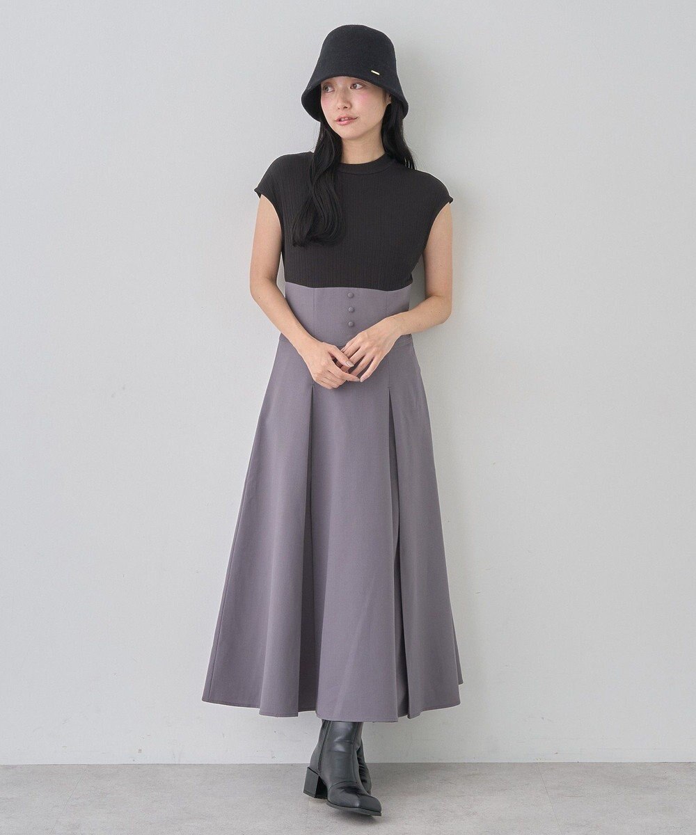 earth music&ecology フロントボタンドッキングワンピース 