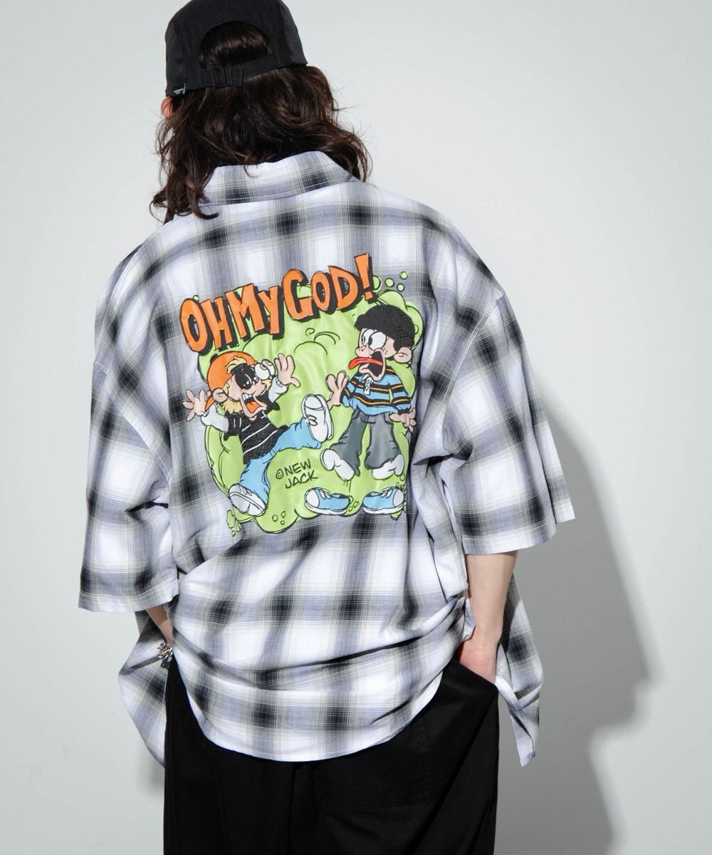 WEGO 【ユニセックス着用アイテム/綿100%/MLサイズ展開】別注NEW　JACKオンブレチェックシャツ（S） 