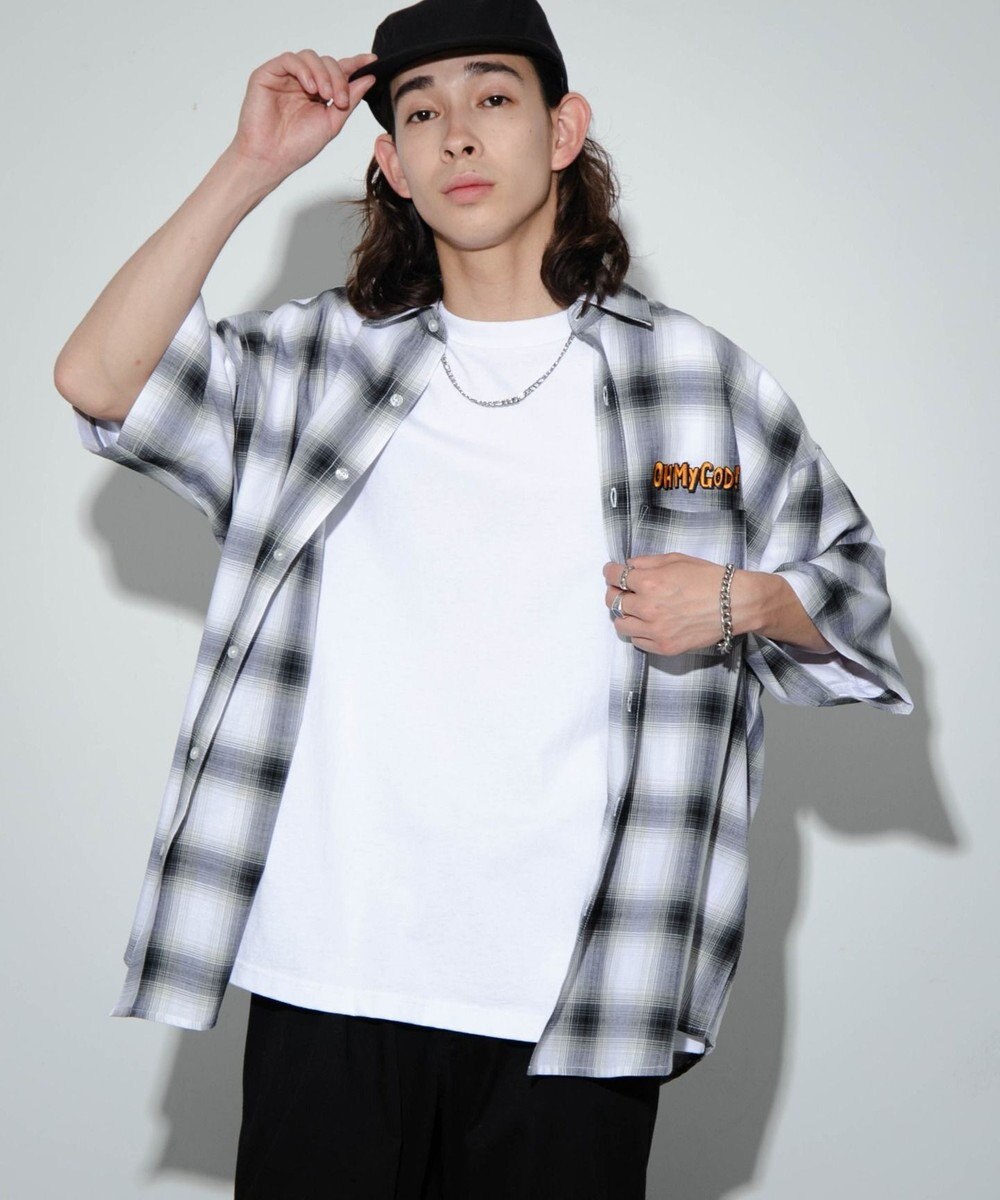 WEGO 【ユニセックス着用アイテム/綿100%/MLサイズ展開】別注NEW　JACKオンブレチェックシャツ（S） 