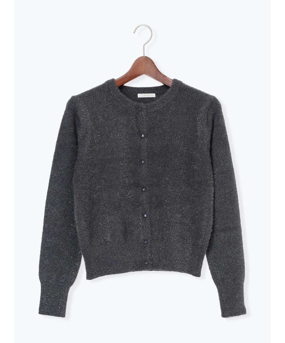 Te chichi ラメシャギークルーネックカーディガン 