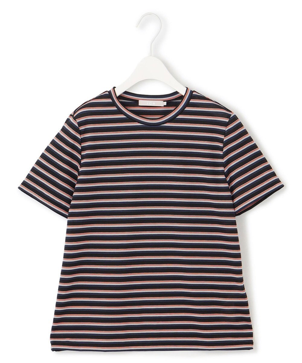 ICB L 【洗える】 シアーマルチボーダー カットソー 