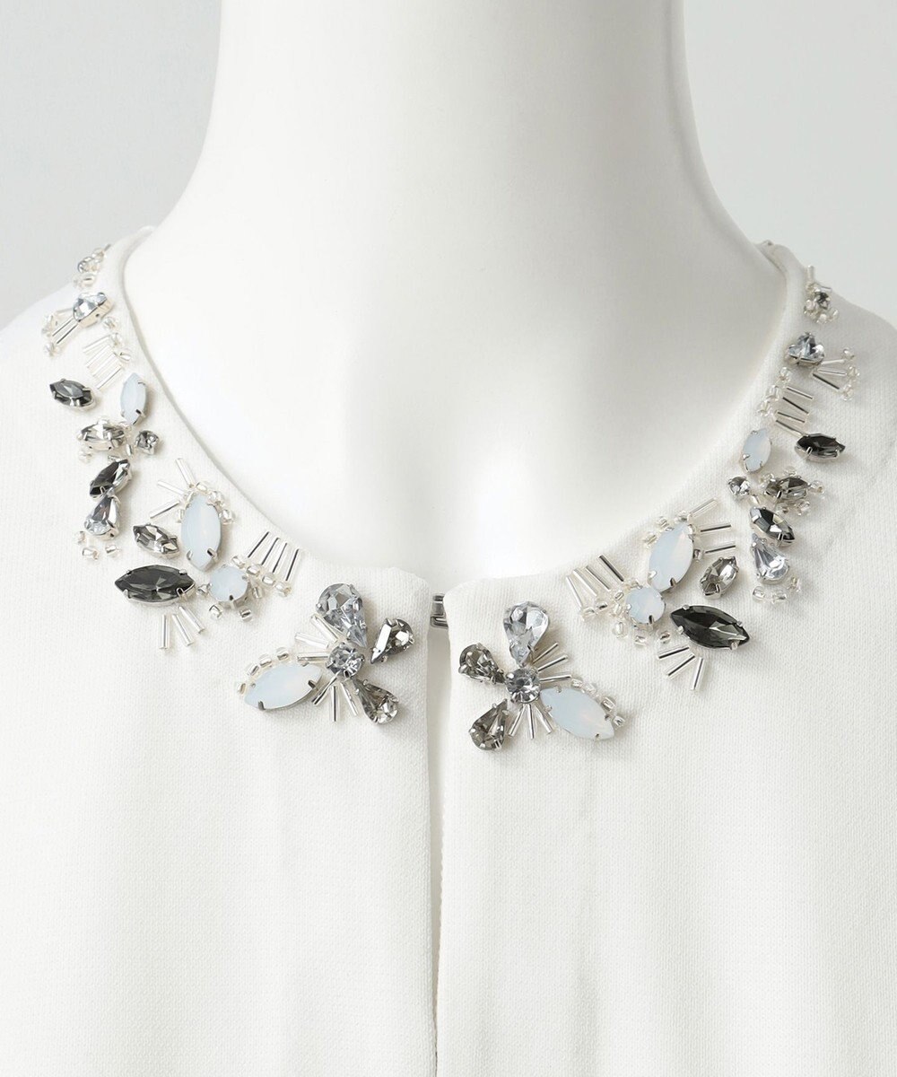 23区 S 【R(アール)】ブライトニット ネックビジューカーディガン 