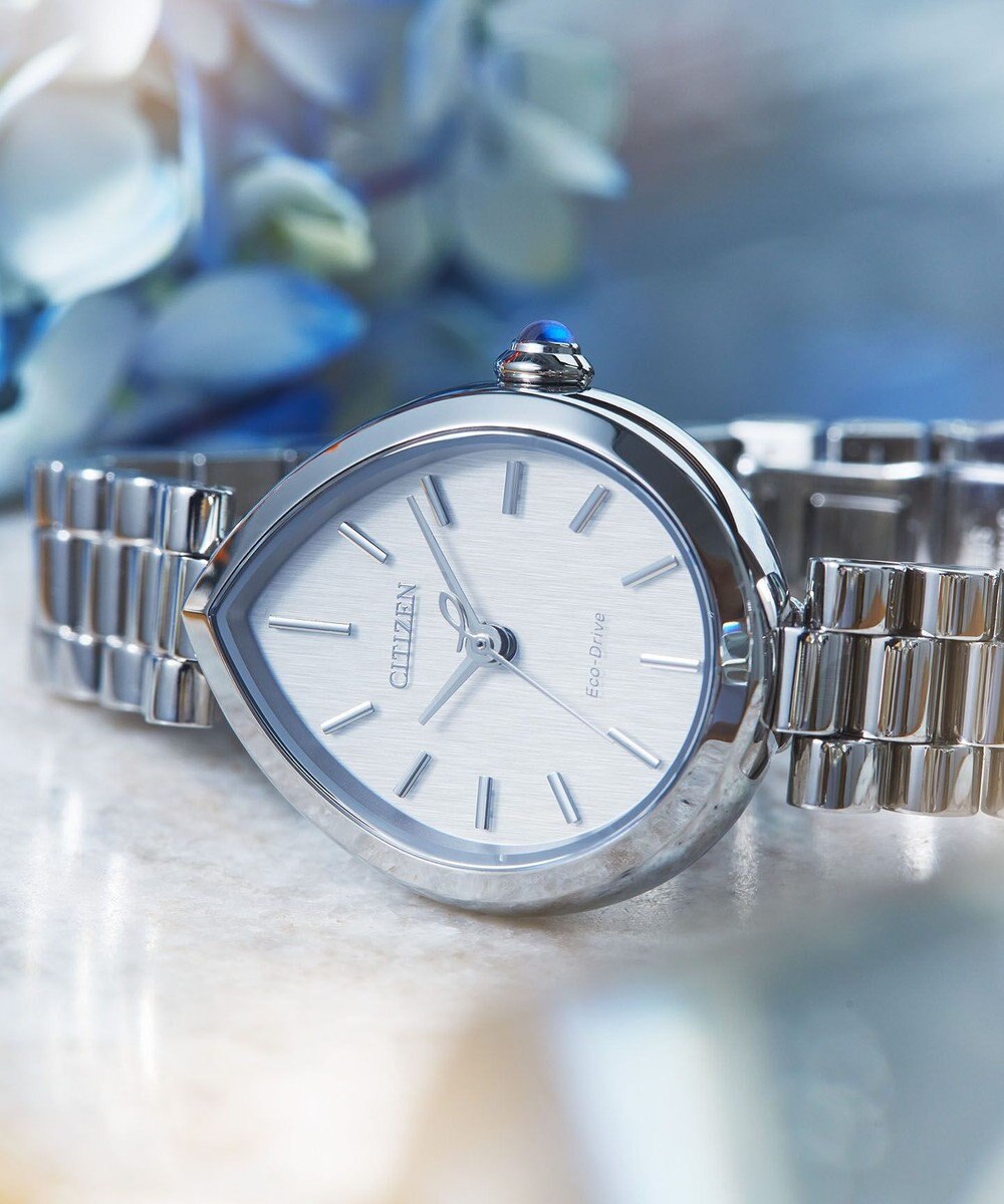 CITIZEN 【電池交換不要】ドロップ形状のジュエリーライクウオッチ EM1200-55A シルバー 