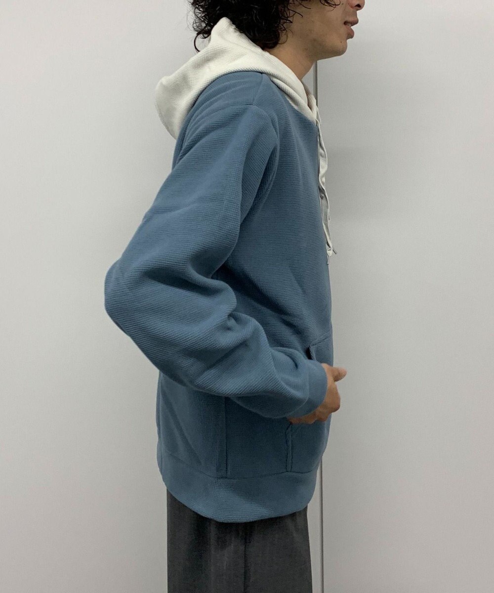 WEGO 【ユニセックス着用ITEM】ワッフルフリースOP刺繍プルパーカー 