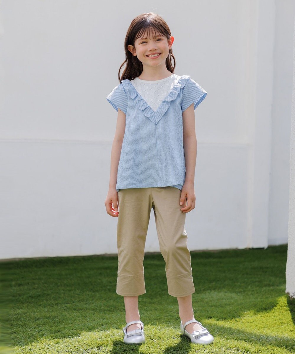 組曲 KIDS 【110-140㎝】サッカーストライプ ブラウス 