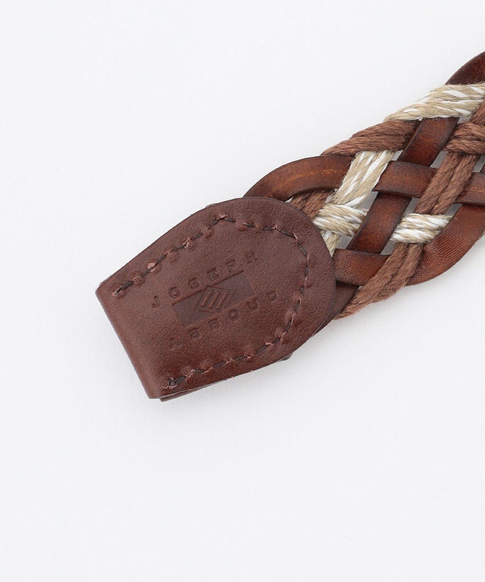 JOSEPH ABBOUD 【イタリア素材/日本製】メランジレザーミックスブレイズ ベルト 