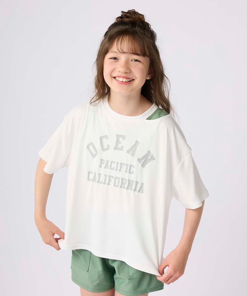 OP／FILA 【Ocean Pacific】Ｔシャツ付きセパレート水着3点セット 