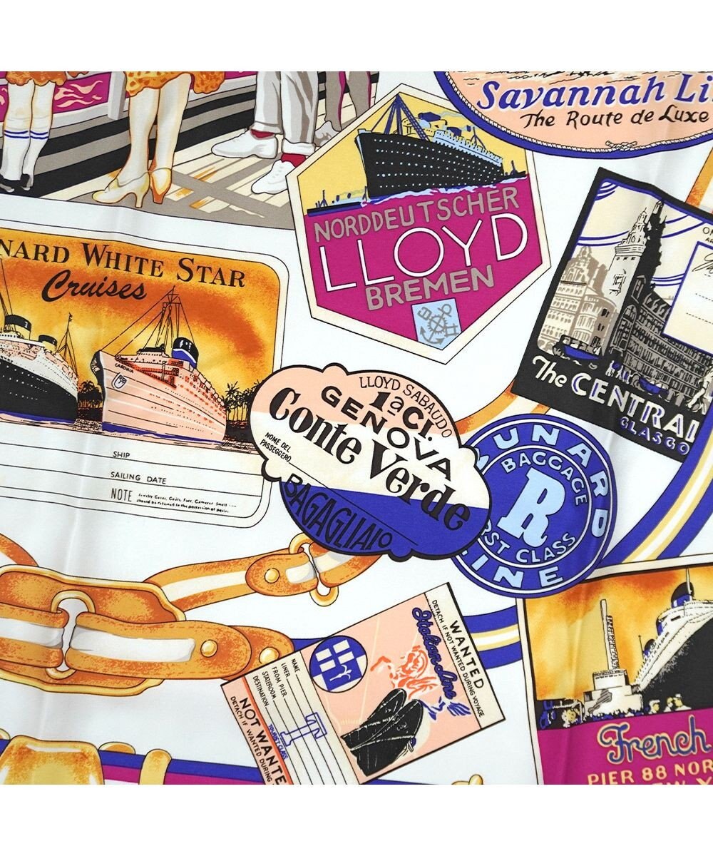 Marca ＜秋の新作！＞【 Marcaオリジナル】ボヤージュ 大判 シルクツイル スカーフ 