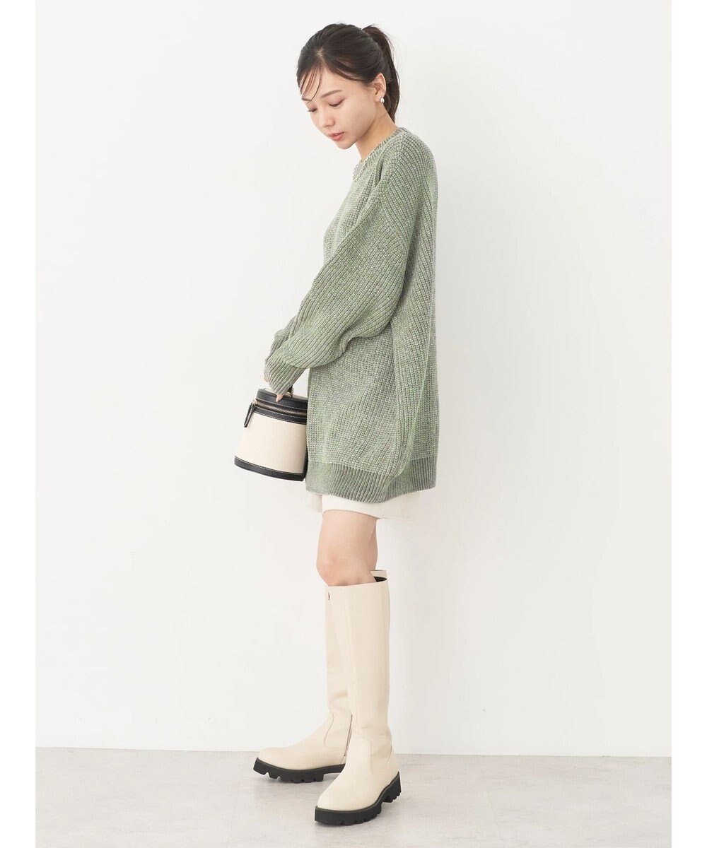 earth music&ecology シャイニーベロアモールチュニック 