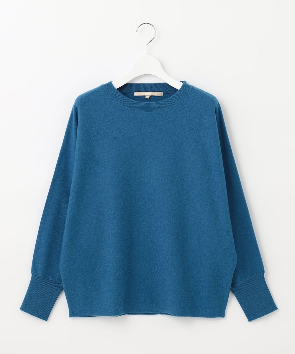 自由区 【洗える】ソフトウールハイゲージ ドルマンスリーブニット 