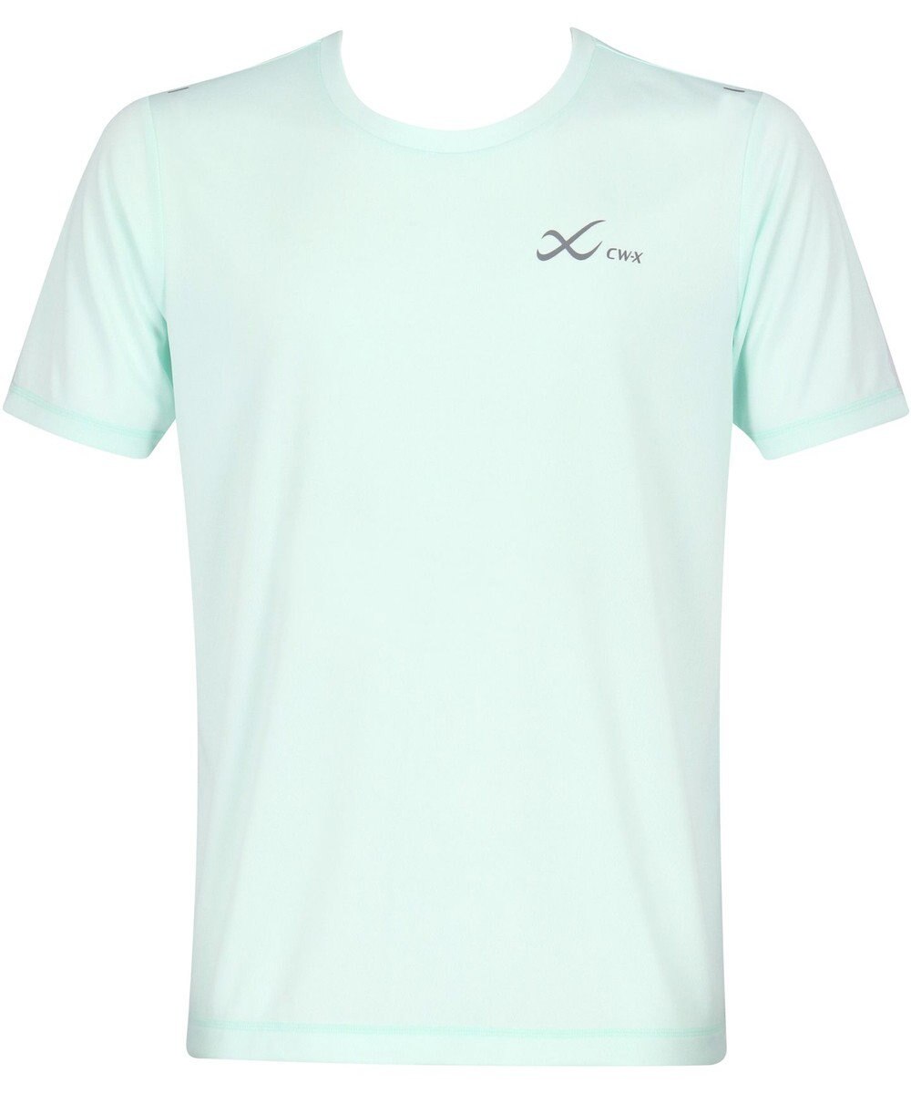 CW-X 【MEN】 CW-X トップス 【薄軽ランニングシャツ】 半袖 3分袖 Ｕネック 吸汗速乾性(本体) メンズ DLO155 /ワコール 