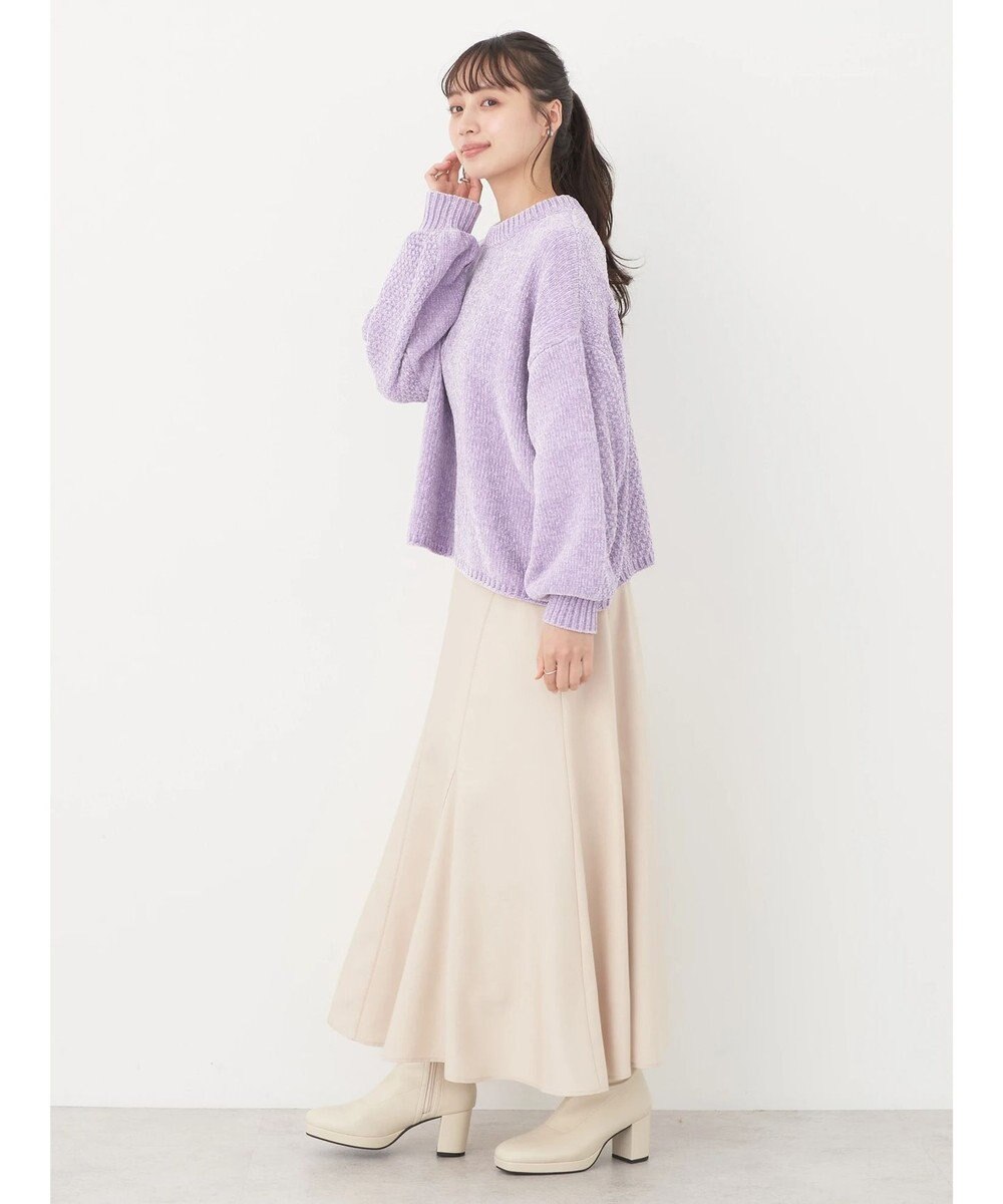 earth music&ecology シャイニーベロアモールプルオーバー 