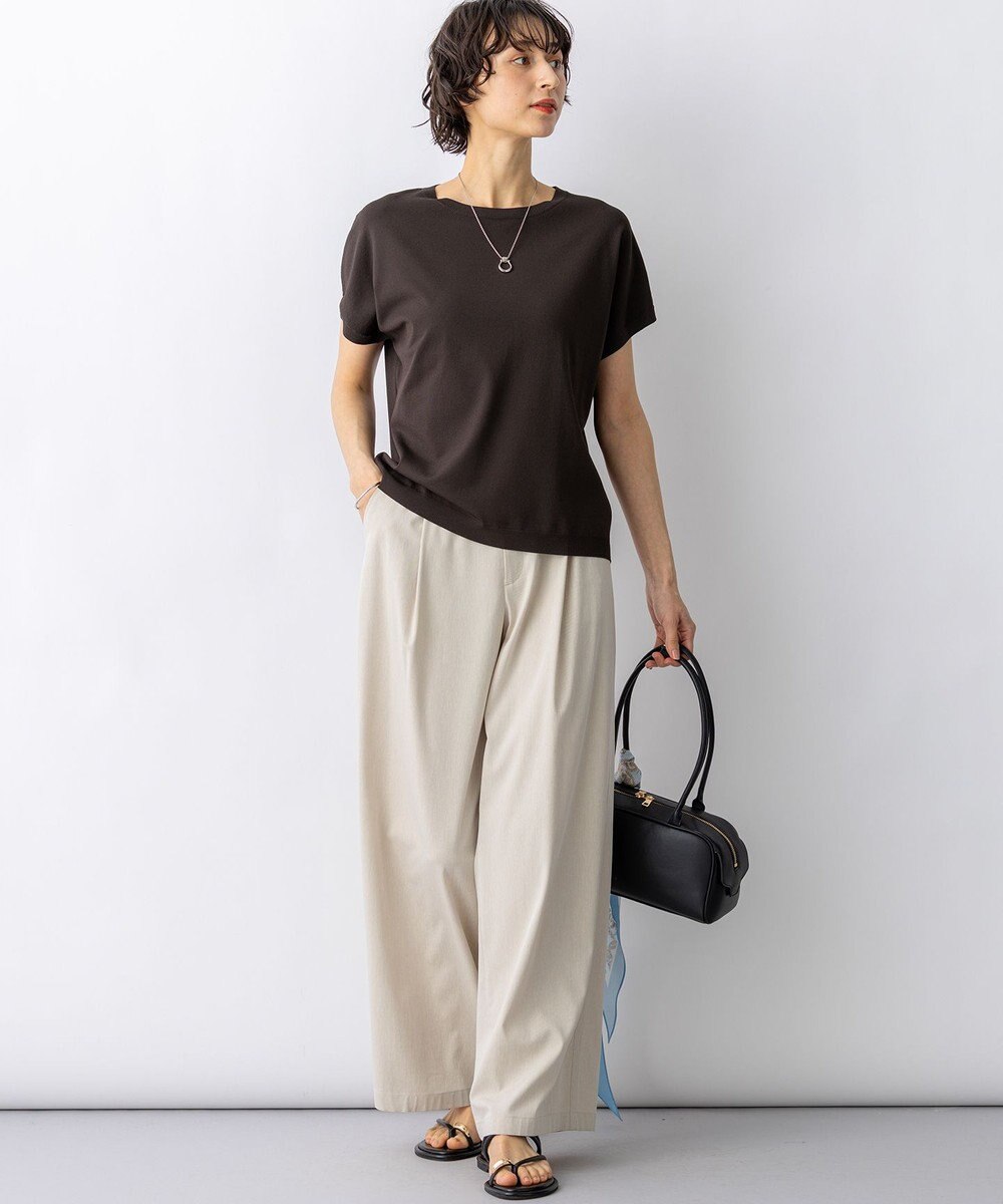 23区 【先行予約】レーヨンポリエステルストレッチ プルオーバー ニット 